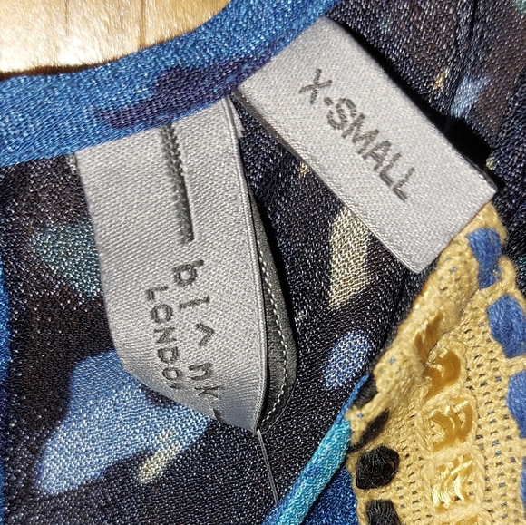 Anthropologie Bla^nk London Miranda Peasant Blouse Blue - Picture 10 of 11